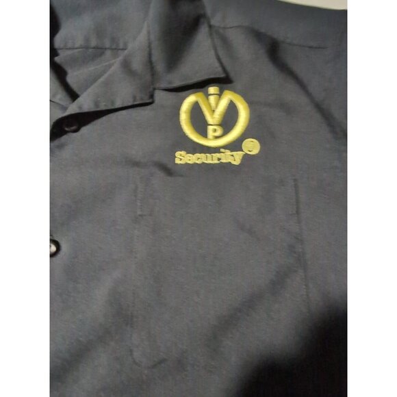 VIP Security Guard Short Sleeve Button Up Black Shirt XL Halloween - Picture 2 of 6